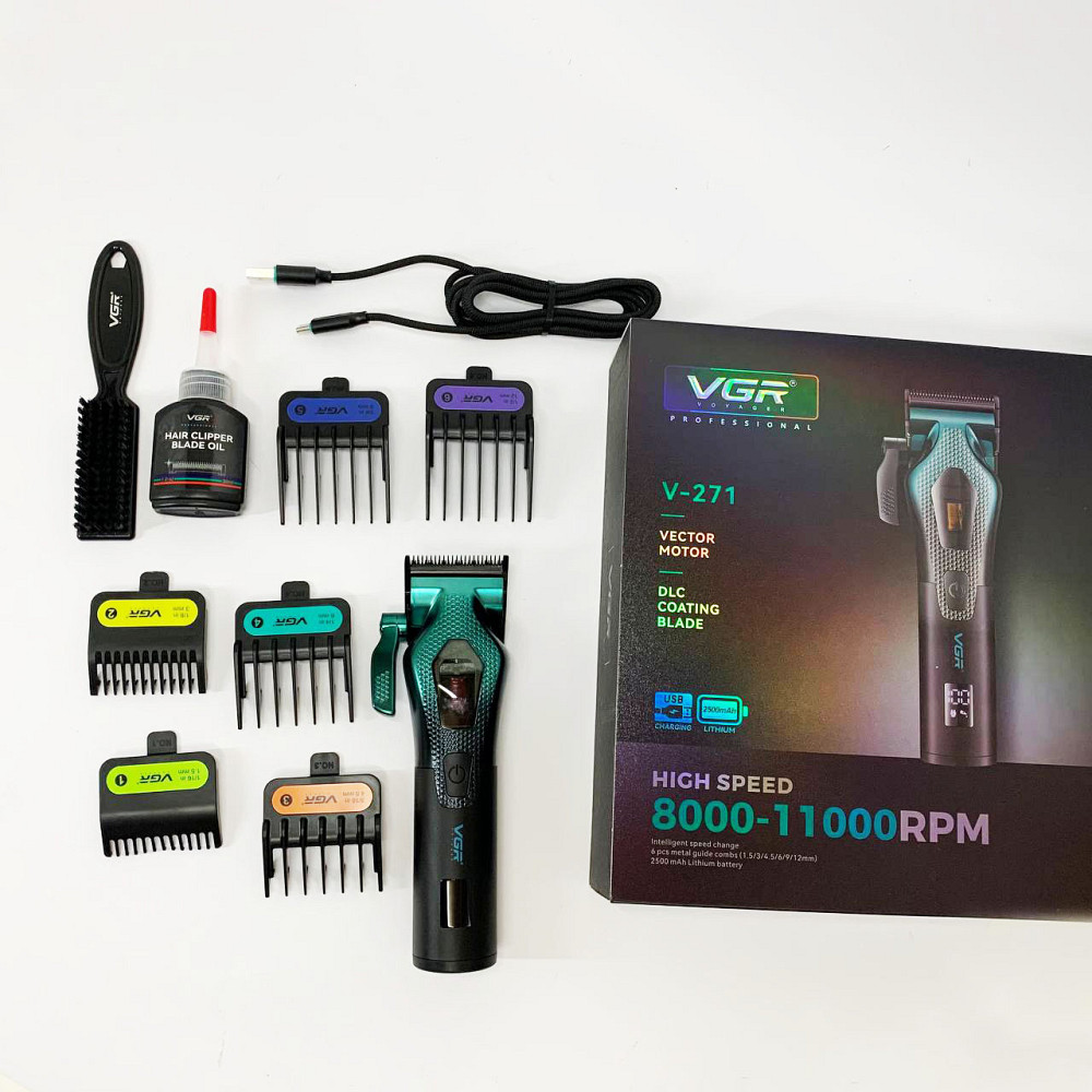 Машинка для стрижки волосся з професійними ножами VGR, Машинки для стрижки професійні машини UI-70 Львів - фото 7