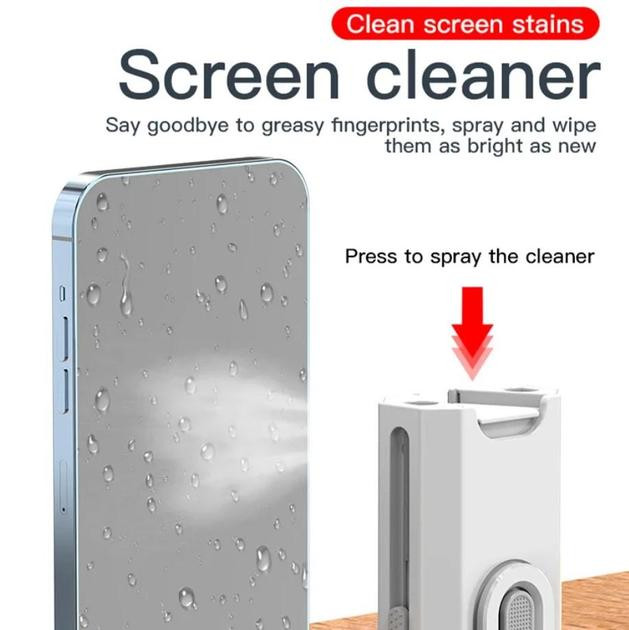 Універсальний набір 8 в 1 для чищення гаджетів, клавіатури, навушників та екранів | Компактний комплект для догляду за технікою Николаев - изображение 5