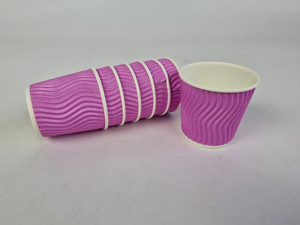 Паперові одноразові склянки гофровані 110 мл "Лаванда" Маестро (20 шт.) Харків - фото 1