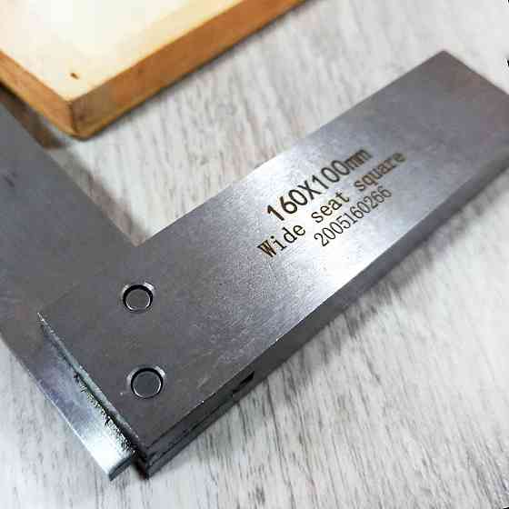 Угольник слесарный УШ 160×100 мм металлический точный ГОСТ инструмент для проверки углов 90° Харьков