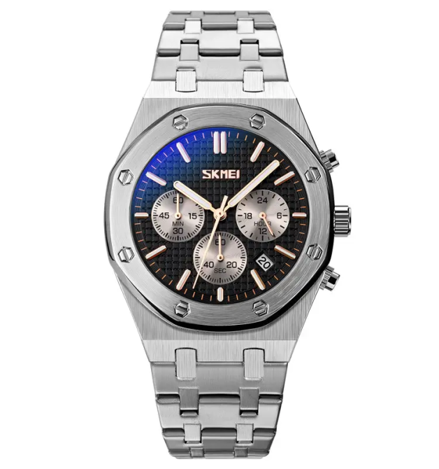 Мужские наручные классические часы Skmei 9296 (Серебристые) Винница - изображение 1
