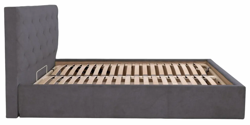 Ліжко Двоспальне Bristol Comfort 160 х 200 см Місті Dark Grey З підйомним механізмом та нішою для білизни Темно-сірий Дніпро - фото 13