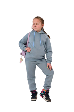 Спортивний костюм на флісі на дівчинку Блакитний 158 Харків