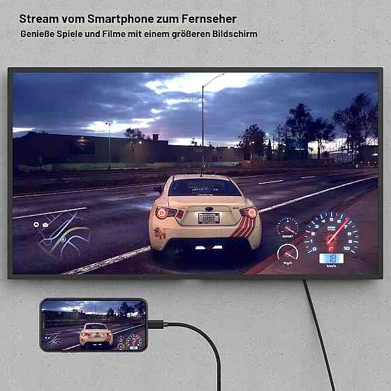 Кабель USB Type-C (Thunderbolt 3) to HDMI 4K 30Hz 1.8 м Benfei алюминиевый штекер Киев