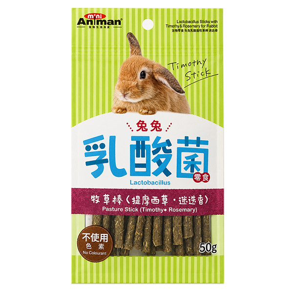 MiniAniman Lactobacillus Sticks with Timothy & Rosemary МИНИЭНИМЕН ПАЛОЧКИ С ТИМОФЕЕВКОЙ, РОЗМАРИНОМ И ПРОБИОТИКАМИ лакомство для кроликов Киев - изображение 1