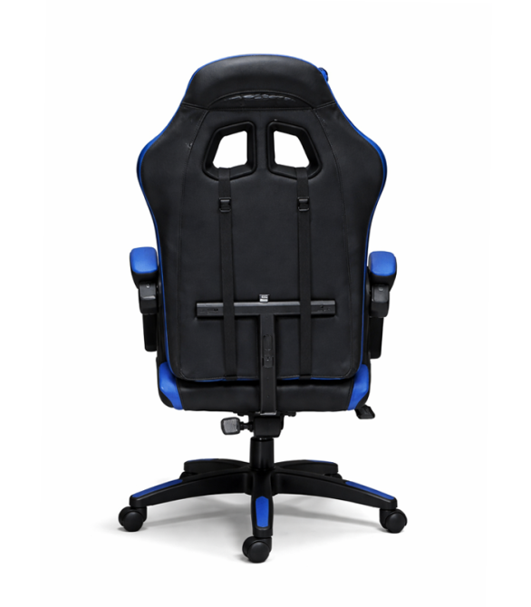 Геймерське крісло Primaveo з ергономічними подушками та висувною підставкою для ніг, Чорний/Синій Київ - фото 8