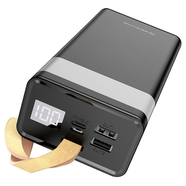 Универсальная мобильная батарея Power Bank Borofone BJ18A 30000mAh (Черный) Винница - изображение 4