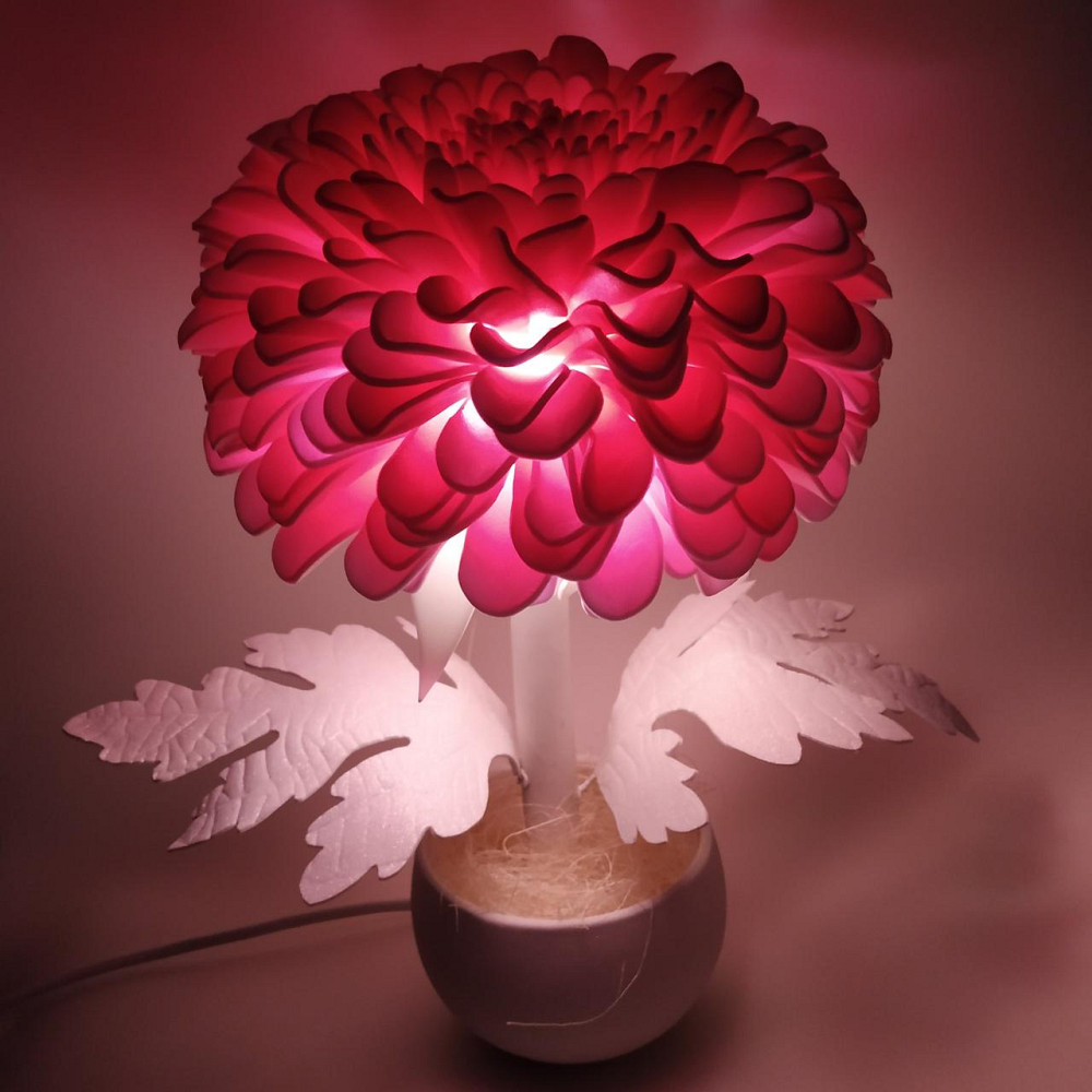 Світильник-нічник "Рожева хризантема" Дніпро - фото 3