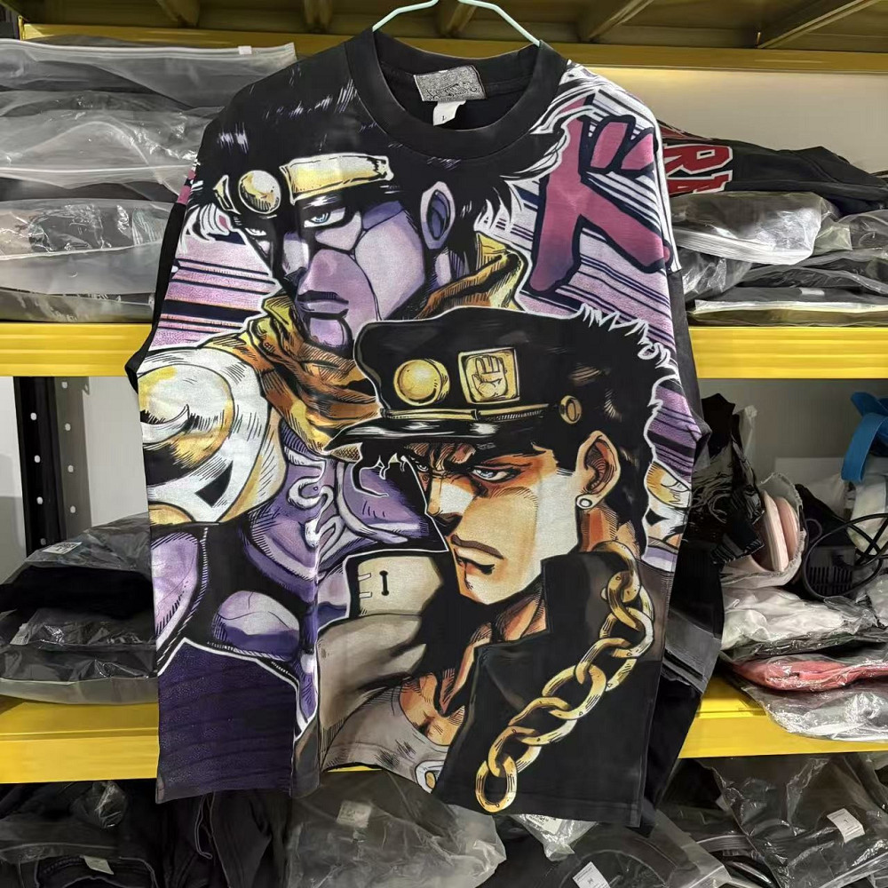 Футболка с принтом аниме Аниме Джоджобизарре Пригоди Джотаро оверсайз (S/M/L) Черний Днепр - изображение 6