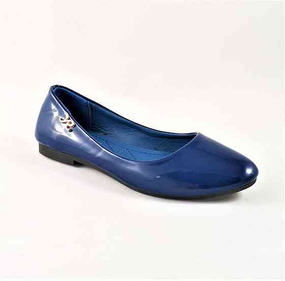 .Жіночі Балетки Літні Сині Лакові Мокасини Туфлі (розміри: 36,38,39) Дніпро