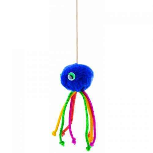 Іграшка Природа Восьминіг на резинці для кота, 5 см Київ