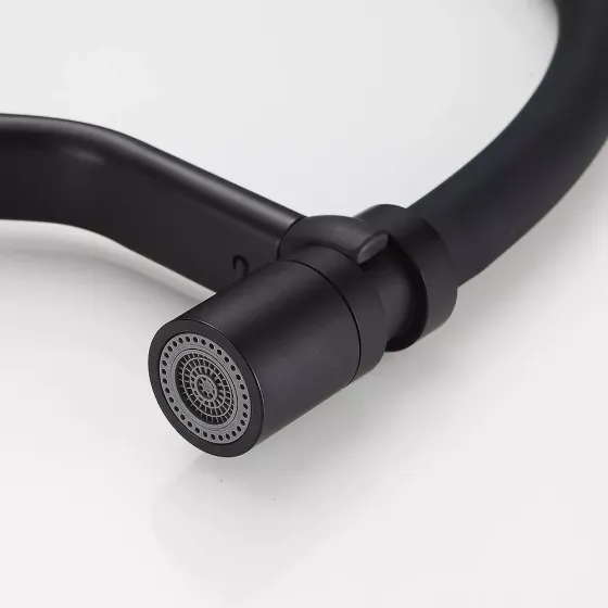 Смеситель для кухни с гибким изливом FRAP F4497-6 черный Киев