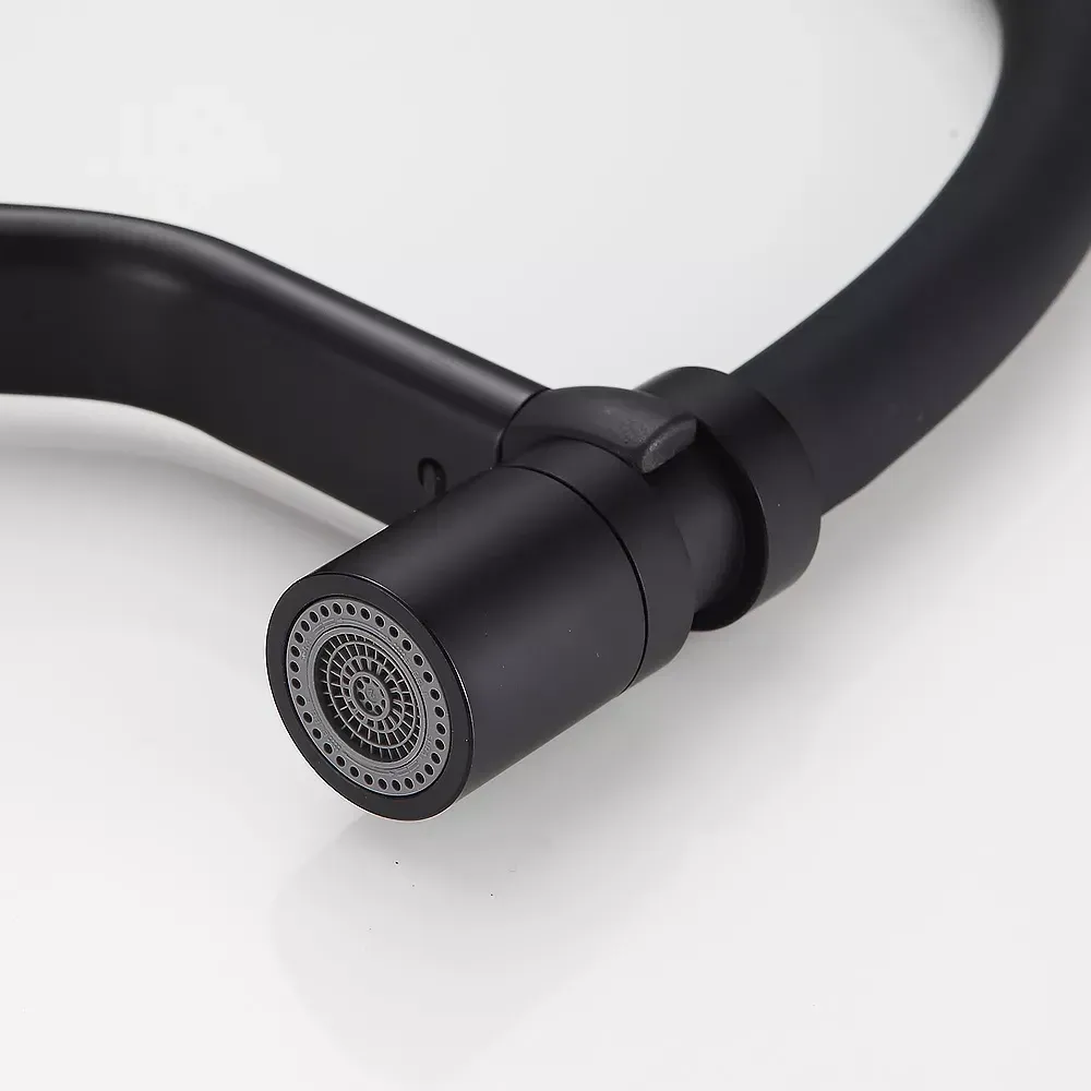 Смеситель для кухни с гибким изливом FRAP F4497-6 черный Киев - изображение 4