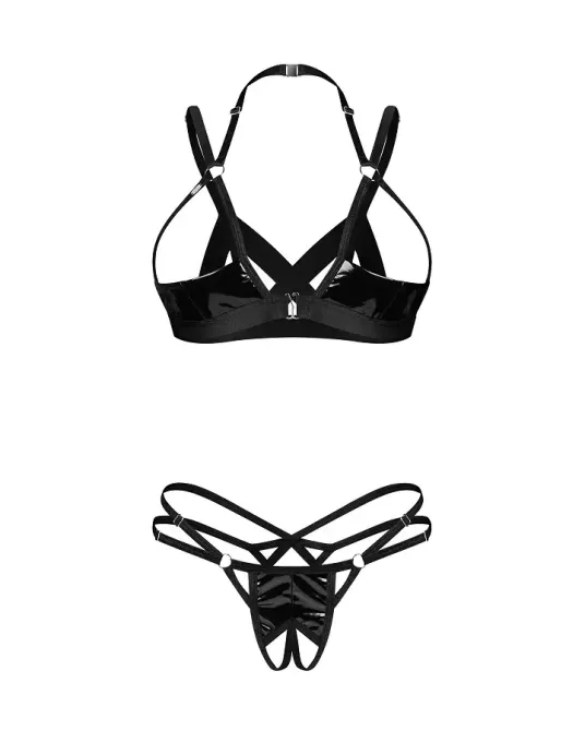 Комплект Obsessive Keira Lise 2-pcs crotchless set L/XL Львов - изображение 5