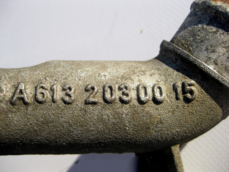 Mercedes-Benz  A6132030015 Алюмінієва трубка до насоса охолоджувальної рідини двигуна OM613 R6 3.2 cdi E-Class W210 S-Class W220 Одесса - изображение 3