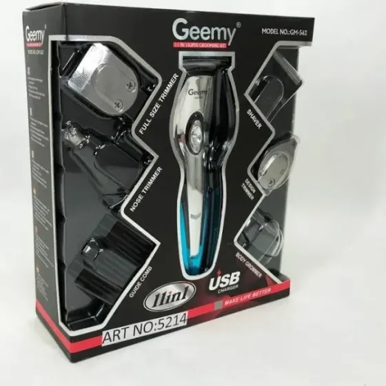 Машинка для стрижки з підставкою GEMEI GM-562 4 насадки, 45 хвилин автономної роботи 5214 Одеса