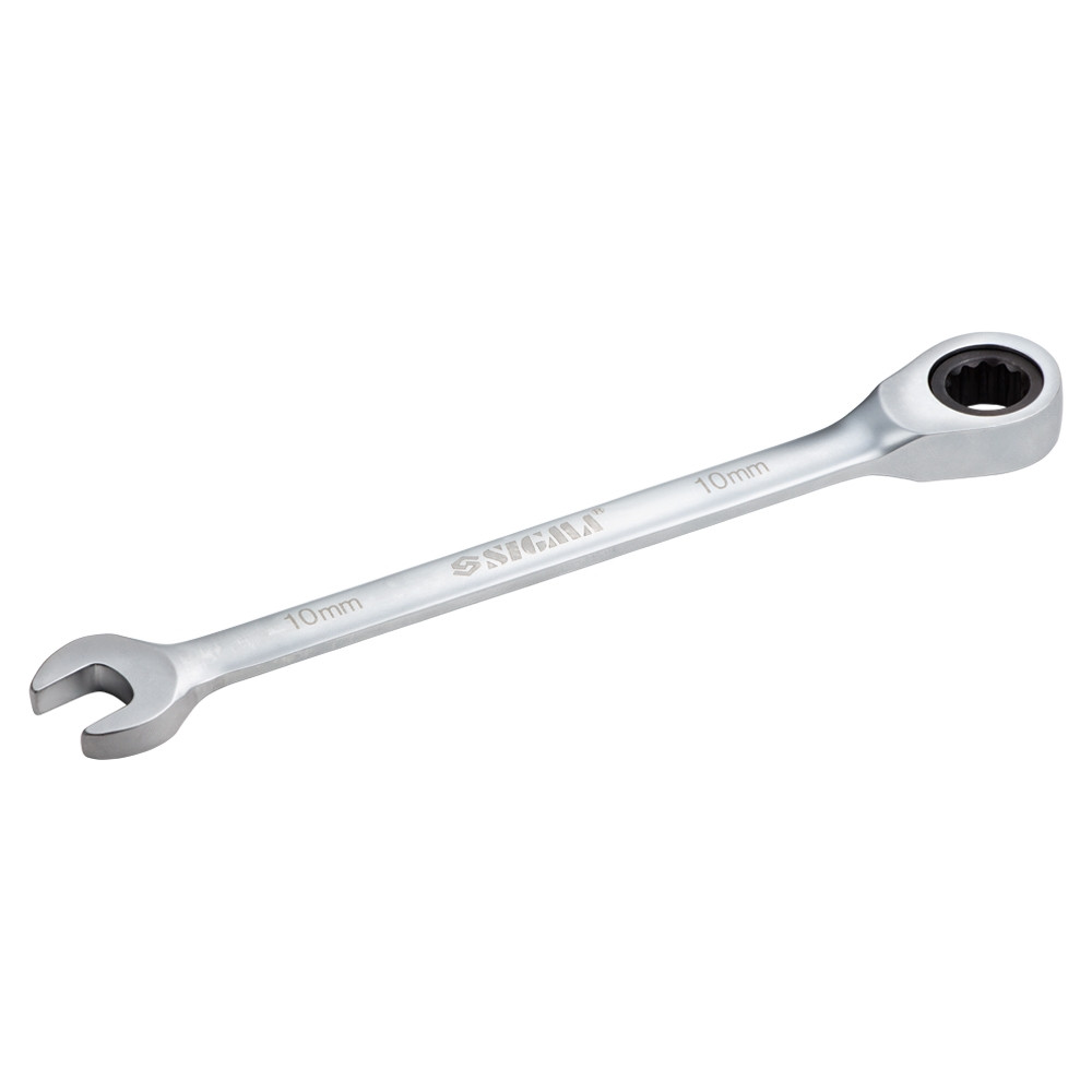 Sigma Ключ рожково-накидной трещоточный 10мм CrV SIGMA (6022101) Коломыя - изображение 4