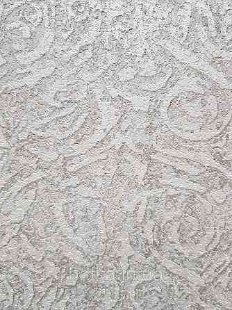 Шпалери вінілові на флізеліні гарячого тиснення DU&KA 1.06х10 вензель основа під штукатурку сірі коричневі Київ