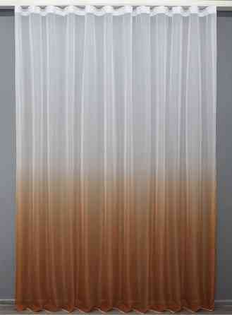 Тюль VR-Textil 751т Омбре шифон Коричневий із білим 300х270 см (42-0180) Київ