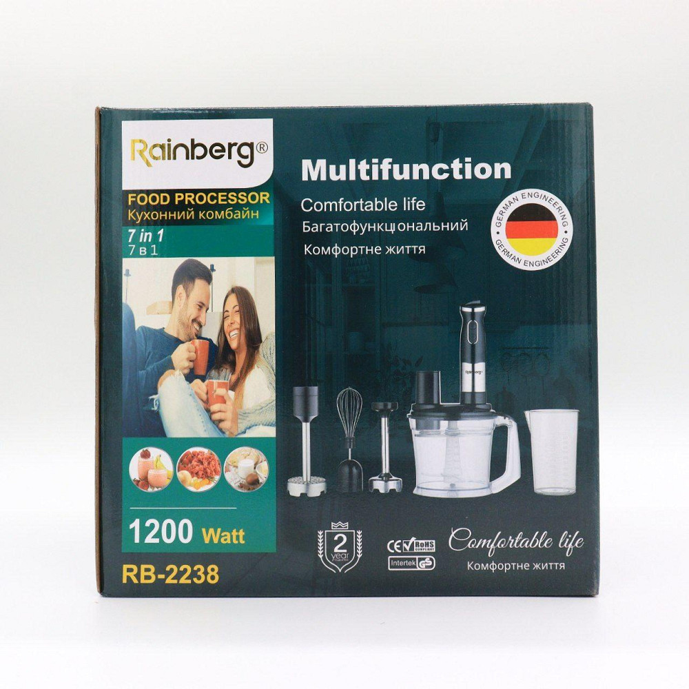 Блендер погружной 4в1, Rainberg RB-2238 + Подарок Складная доска Chopping Board / Ручной блендер измельчитель Киев - изображение 8