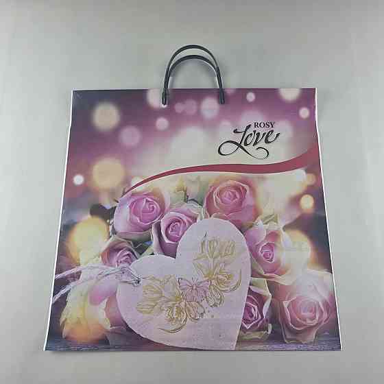 Поліетиленовий пакет (40х40) з пластиковою ручкою "Рози лав" (10 шт.) Харків