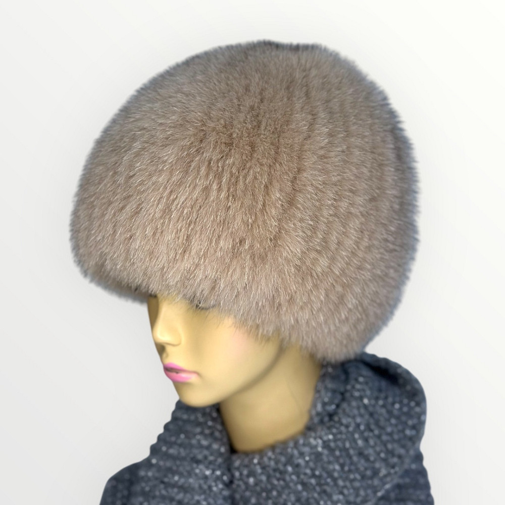 Шапка меховая женская сноп Анастасия Бежевый Харьков - изображение 3