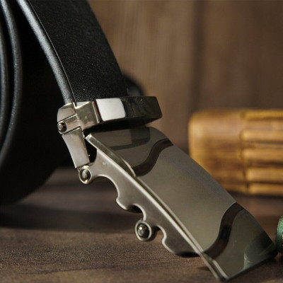 Ремінь Vintage Чоловічий з пряжкою хвиля Чорний (20250) Вінниця - фото 6