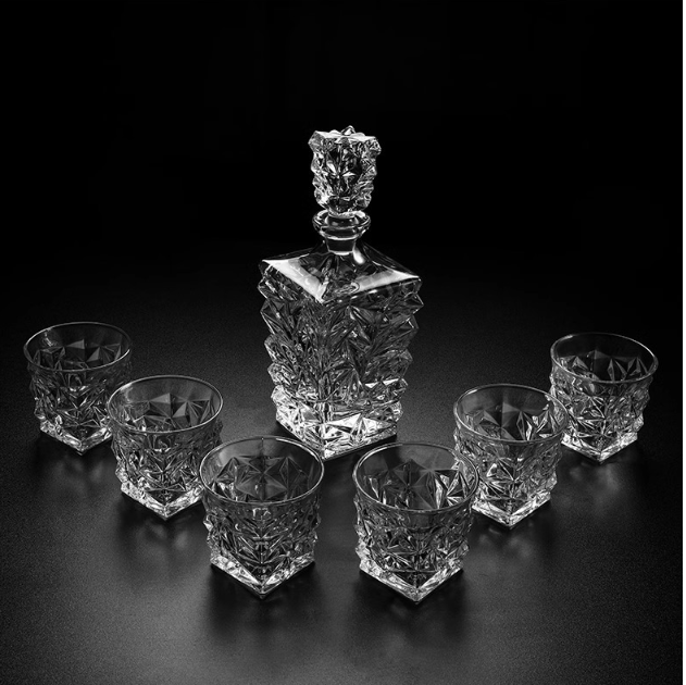 НАБОР Декантер и 6 бокалов Crystal Ice Glacier, Штоф, Графин для крепких напитков КРИСТАЛЛ ПОДАРОЧНЫЙ Кременчуг - изображение 7