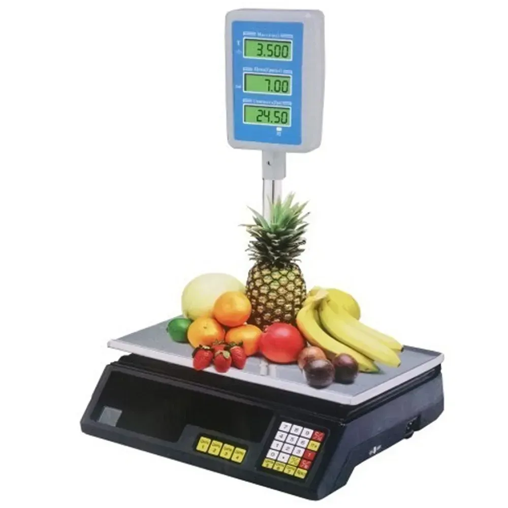 Электронные торговые весы CB-5053 до 50 кг с двусторонним дисплеем, точность 3 г, питание 220 В и аккумулятор Одесса - изображение 4