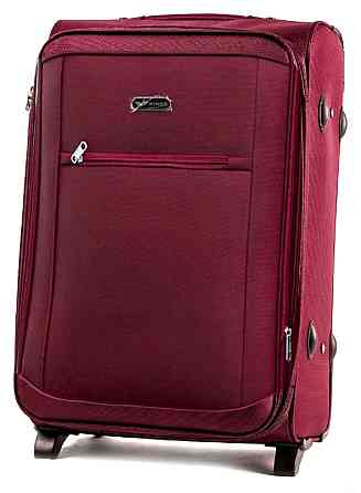 Валіза тканинна WINGS 1701 середня 64 см бордова 2 колеса Київ