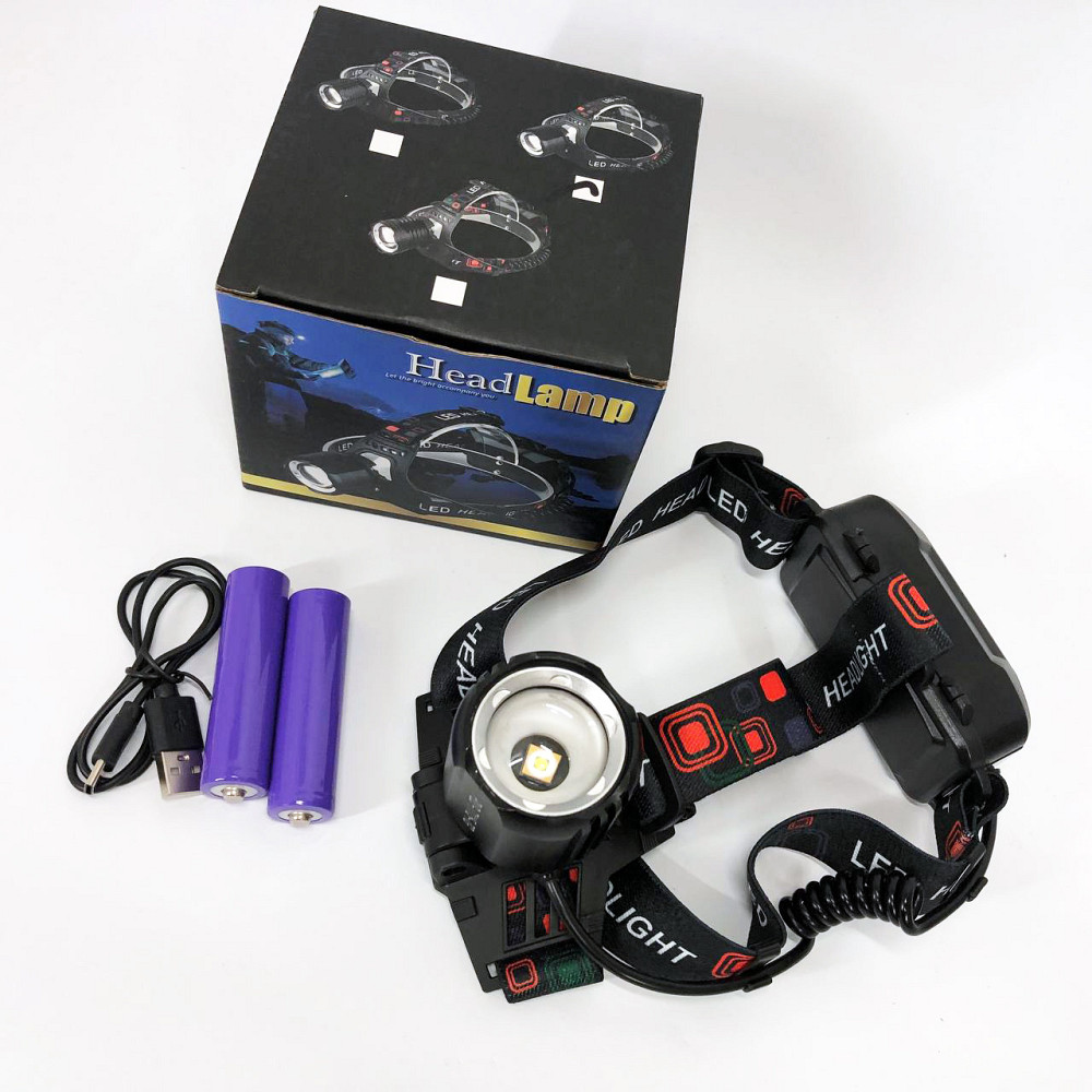 Налобний ліхтар для риболовлі кемпінгу, Ліхтарик діодний налобний, Ліхтар на голову для туристів EN-10 Львів - фото 4