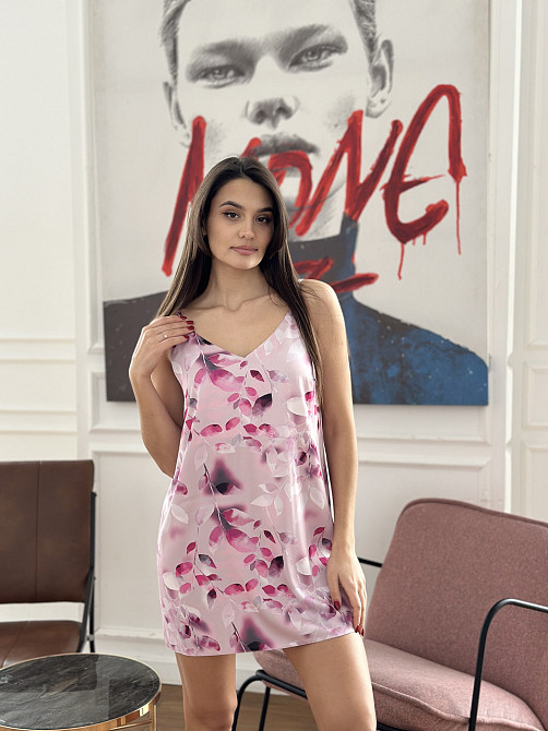 Шелковая ночная рубашка Розовый M/L Харьков - изображение 6
