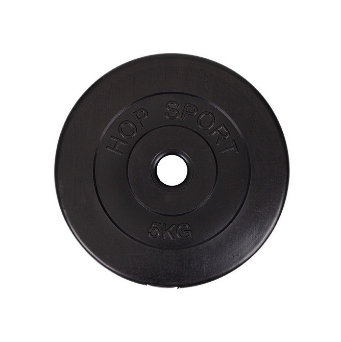 Млинець для штанги або гантелей 5 кг бітумний диск на штангу гантелі гриф, посадковий діаметр 30 мм Київ - фото 5