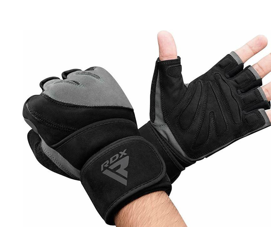 Перчатки для фитнеса RDX L4 Micro Gray/Black XL Киев - изображение 3