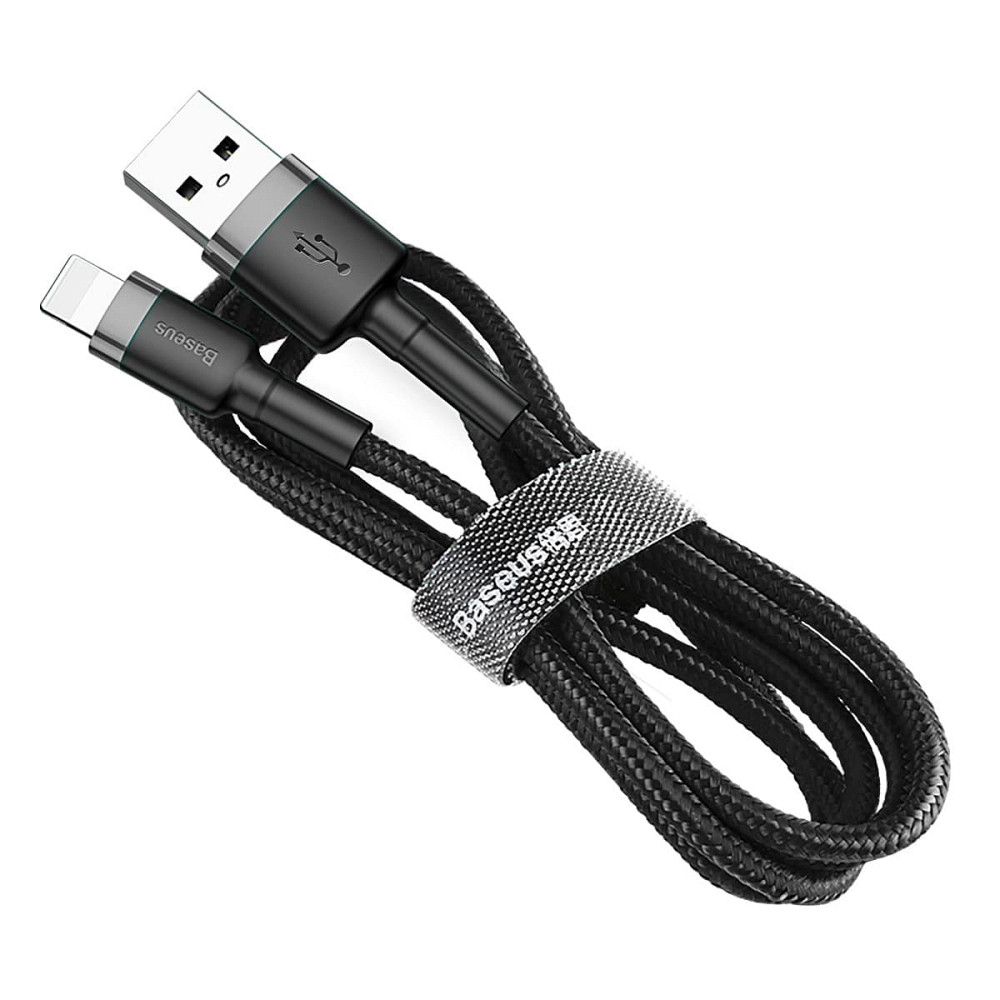 Кабель Baseus Cafule Cable USB For Lightning 2.4A 1m Gray+Black Київ - фото 3