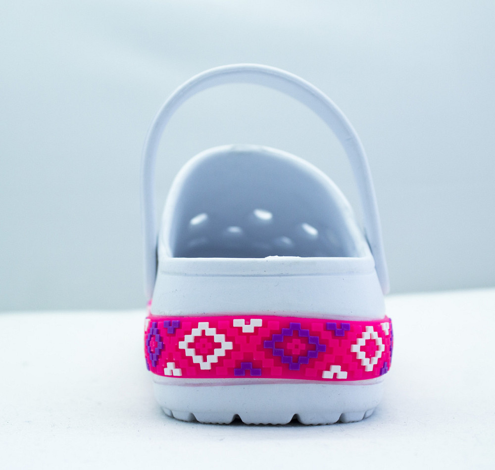 Жіночі крокси Білі з рожевою стрічкою 41 розмір 26 см Одеса - фото 8