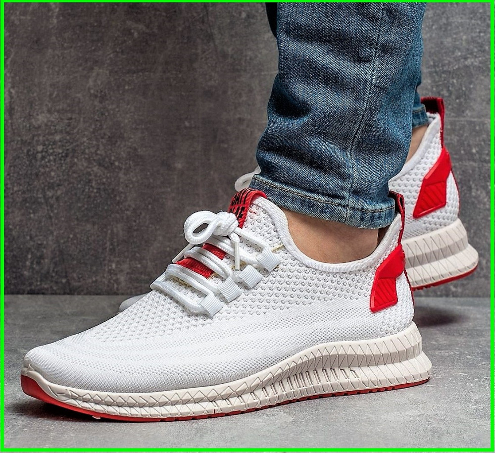 Кроссовки Мужские Белые Тканевые Boost Пенка (размеры: 40) - 45-46 Днепр - изображение 6