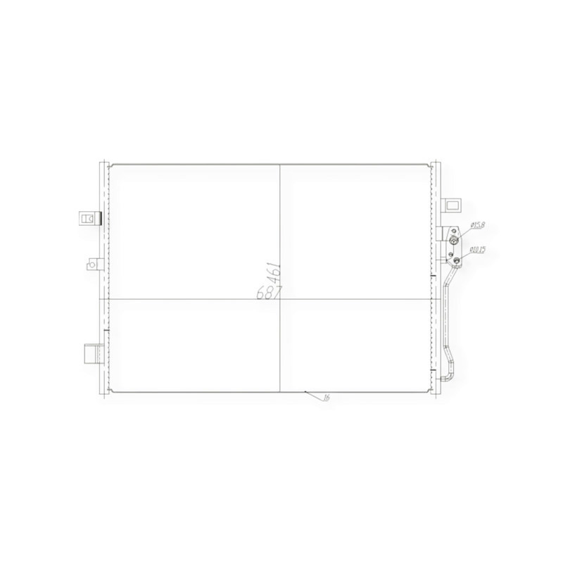 Радіатор кондиціонера Dodge Journey, автомобіль Фіат Freemont 07-390310 Мукачево - фото 1