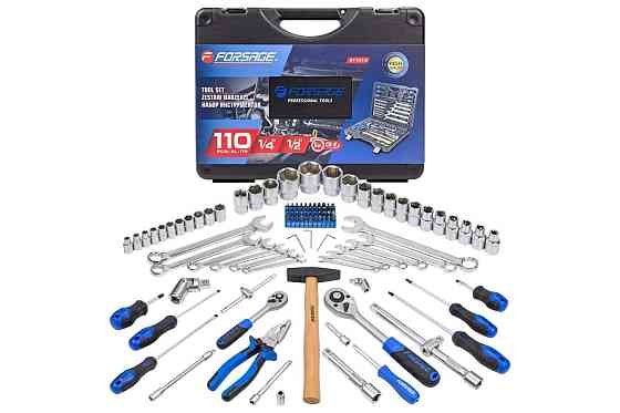Набір інструментів 110 предметів 1/4"&1/2" (6-гран) (5-32 мм) FORSAGE F-41101-5 Одеса