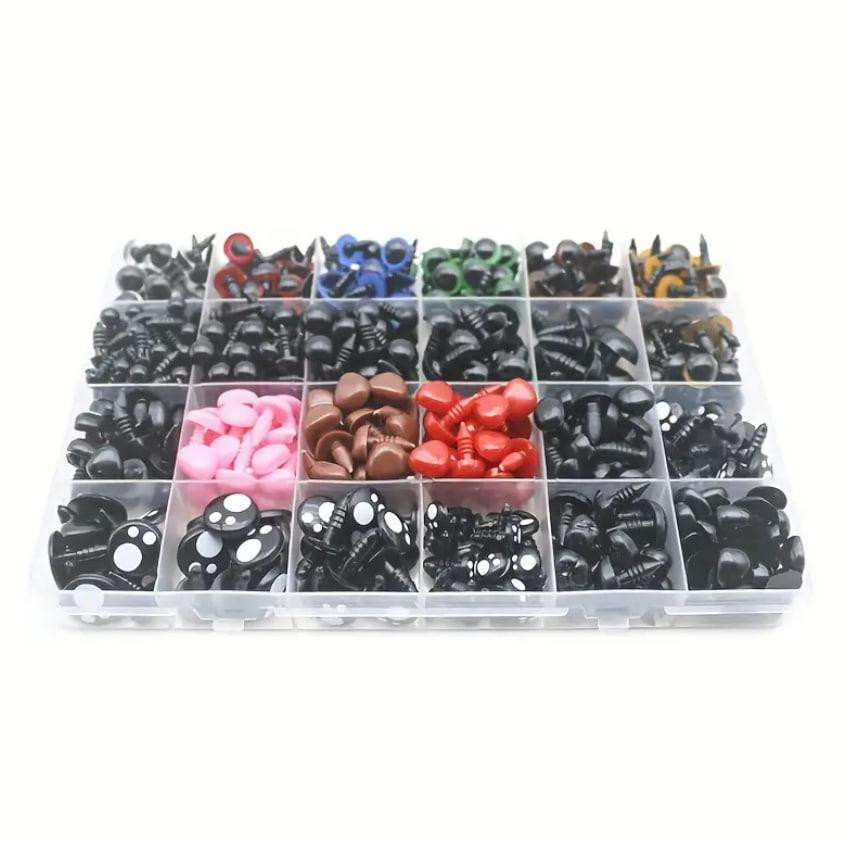 Набор глаз и носиков с шайбами для изготовления игрушек и кукол, разные размеры и цвета, в наборе 10 Киев - изображение 4