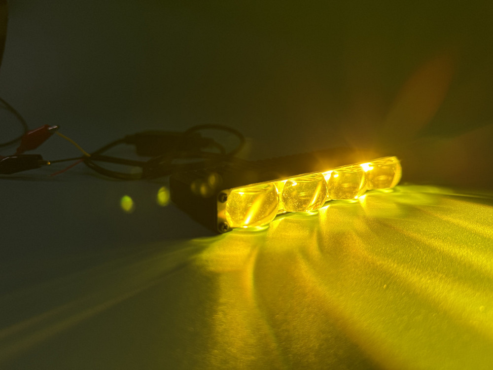 Фара рабочего света LED однорядная 130 мм SPOT — 8 диодов с линзой (Белый + Желтый свет), четкая СТГ Харьков - изображение 7