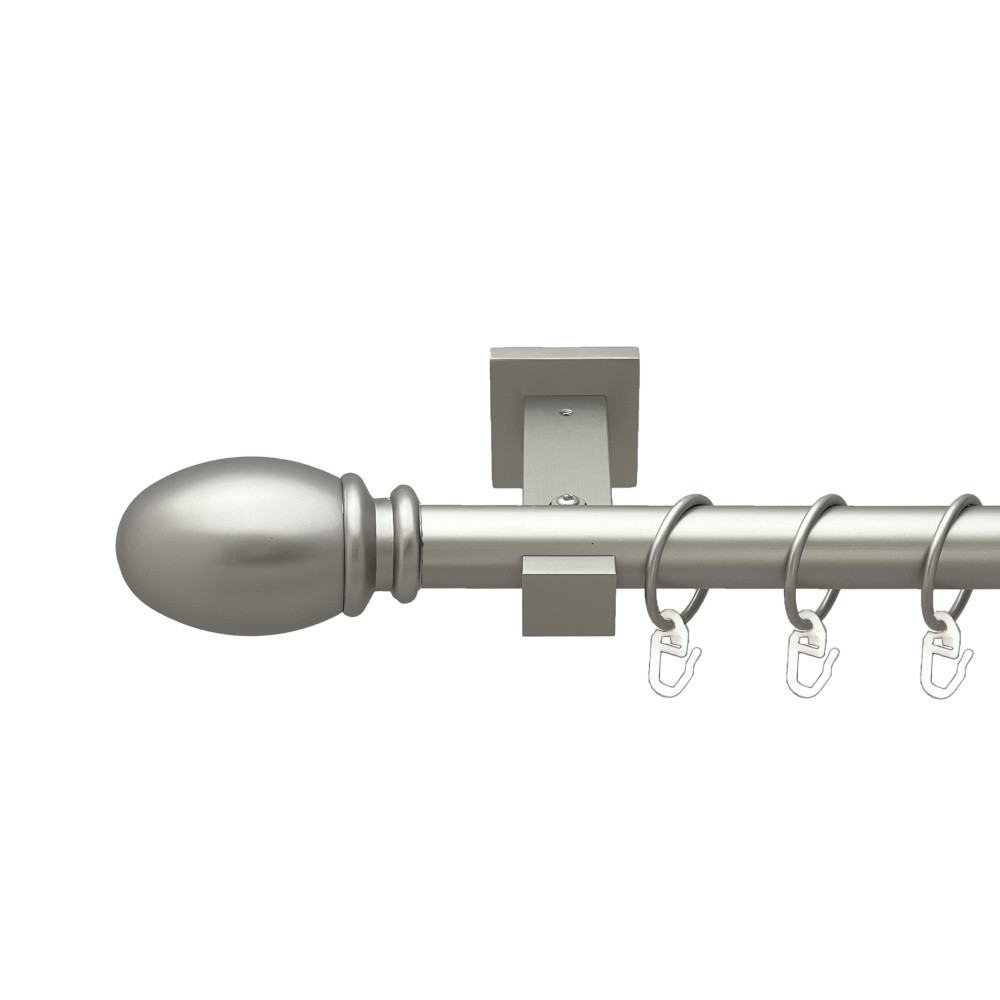 Карниз Orvit Белуно металевий однорядний техно гладка труба кільце металеве Сатин 25 мм 160 см (00-00026225) Львов - изображение 1