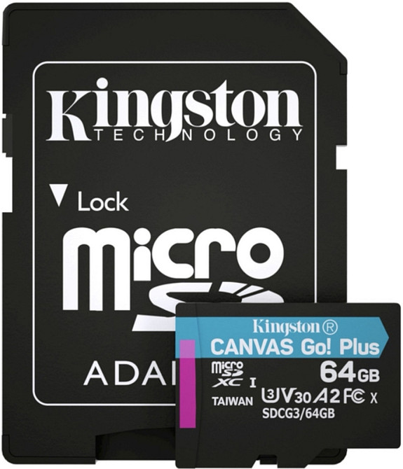 Картка пам'яті Kingston Canvas Go! Plus microSDXC 64GB UHS-I U3 V30 Київ - фото 2