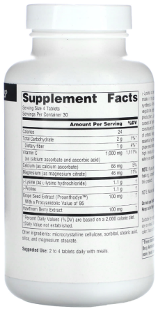 Лизин Пролин 550 мг Source Naturals L-Proline L-Lysine 120 таб Киев