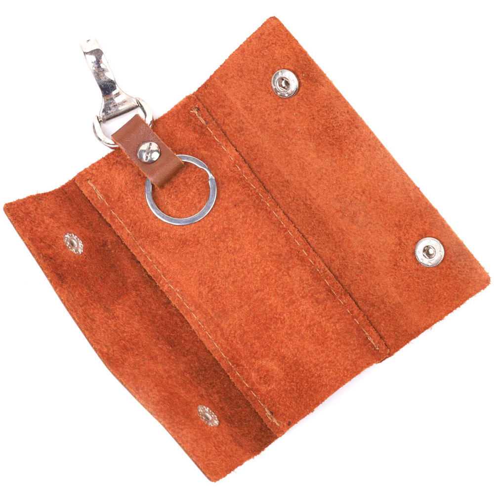 Добротная ключница в глянцевой коже Украина GRANDE PELLE 16722 Светло-коричневая Киев - изображение 6