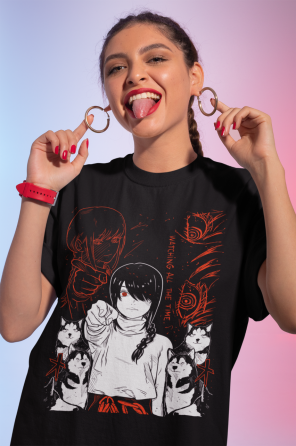 Футболка для мальчика аниме Человек-бензопила оверсайз (рост от 165 до 180 ) Черний AnimeJ0787m Днепр