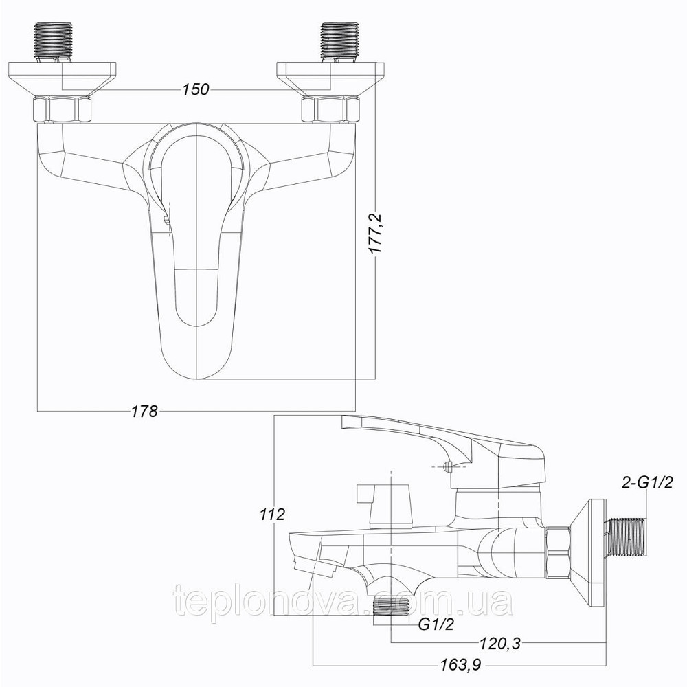 Смеситель для ванны Globus Lux Solly GLSO-0102NE Черновцы - изображение 8