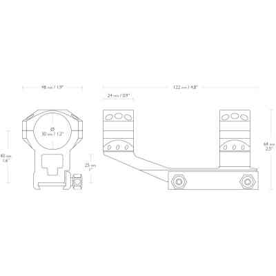 Крепление для прицела Hawke Tactical AR D-30мм High Weaver (24135) Винница
