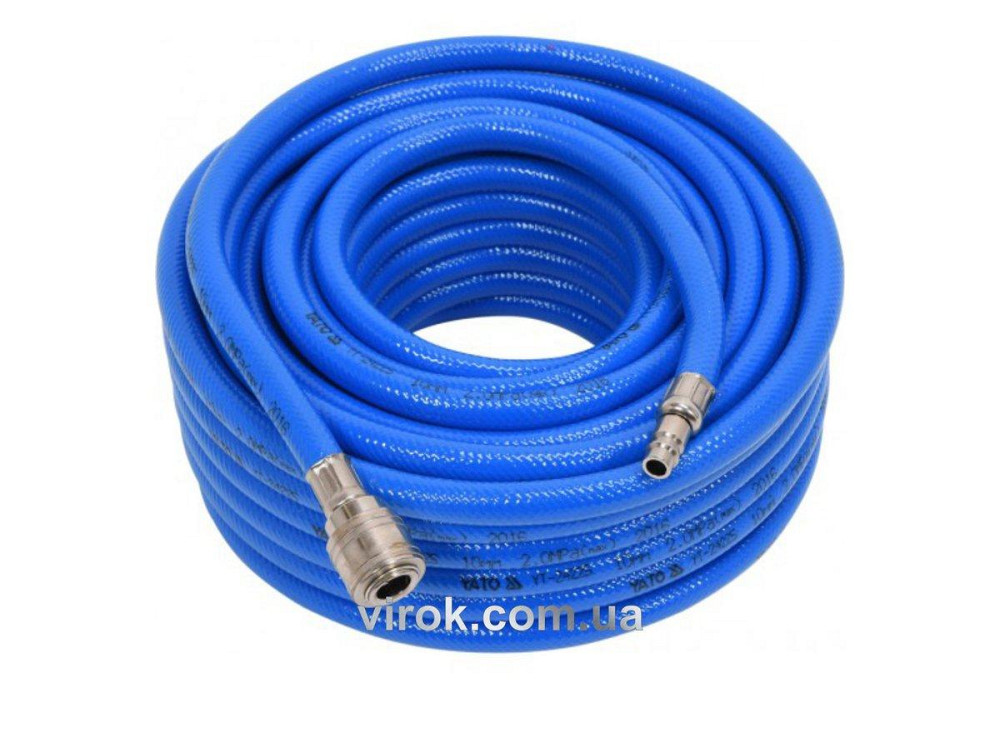 Шланг пневматичний ПВХ YATO з швидкоз'єднув. наконечниками; Ø= 10 мм, макс. тиск 20 Bar, l= 20 м [4] Одесса - изображение 1