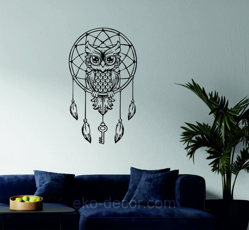 Декоративне настінне Панно «Ловець снів» Декор на стіну 70*40 см, Чорний Київ - фото 2